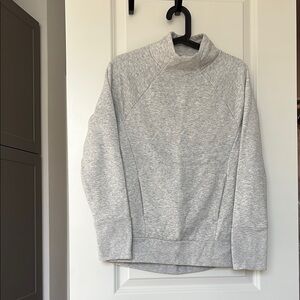 Gray Mock Neck Sweatshirt